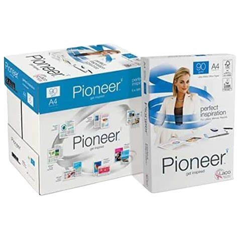 LOT DE 5 RAMETTES DE PAPIER BLANC PIONEER A4 90G/M² 500 FEUILLES