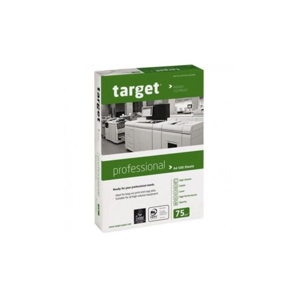 LOT DE 5 RAMETTES DE PAPIER BLANC TARGET Professional A4 80G/M² 500 FEUILLES