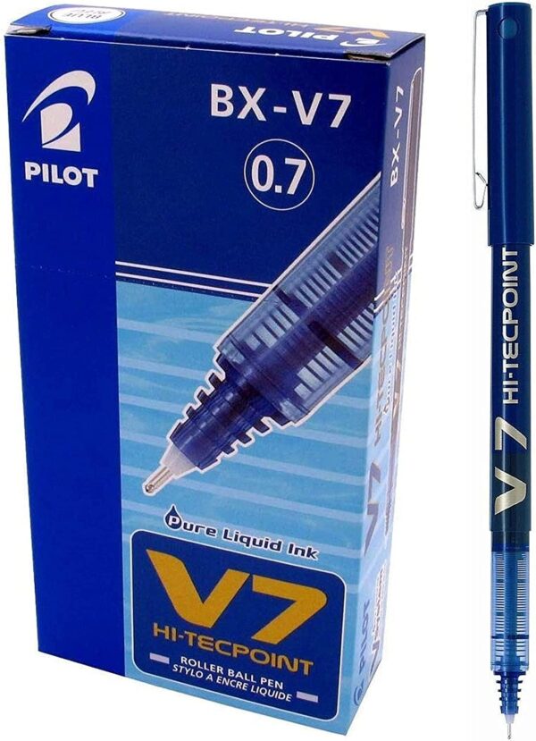 PILOTE HI-TECPOINT V7 ROLLERBALL PEN 0.7 MM - BLEU