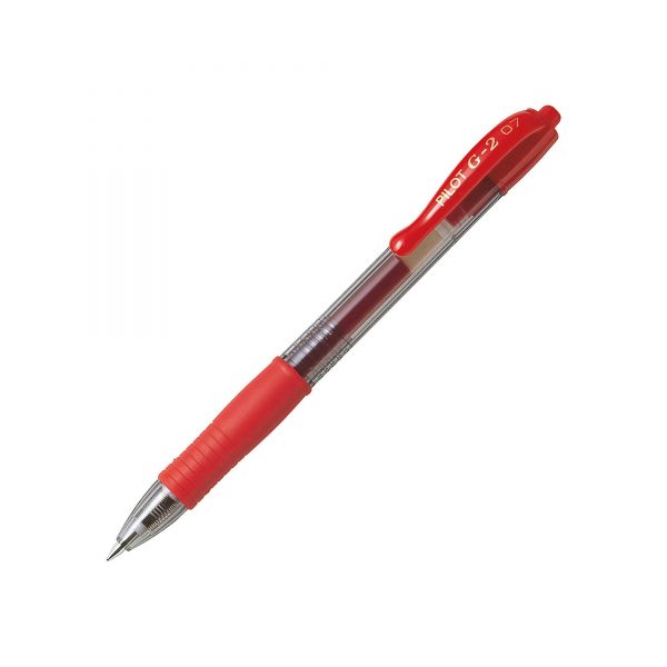 BOITE DE 12 STYLOS GÉL PILOT G2 MÉDIUM - ROUGE