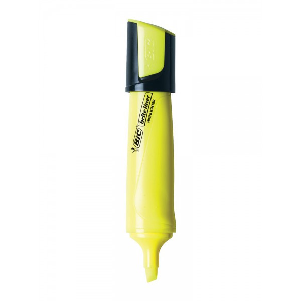 SURLIGNEUR BIC HIGHLIGHTER FLAT JAUNE