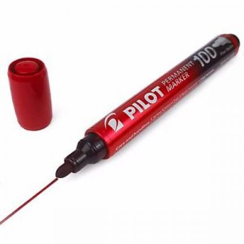 MARQUEUR PERMANENT 100 ROND ROUGE PILOT